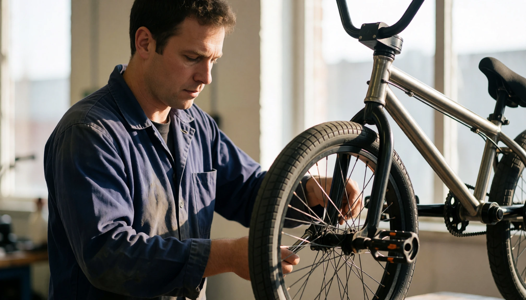 Illustration contextuelle de Comprendre l’influence de la pression des pneus sur la performance et le contrôle d’un BMX