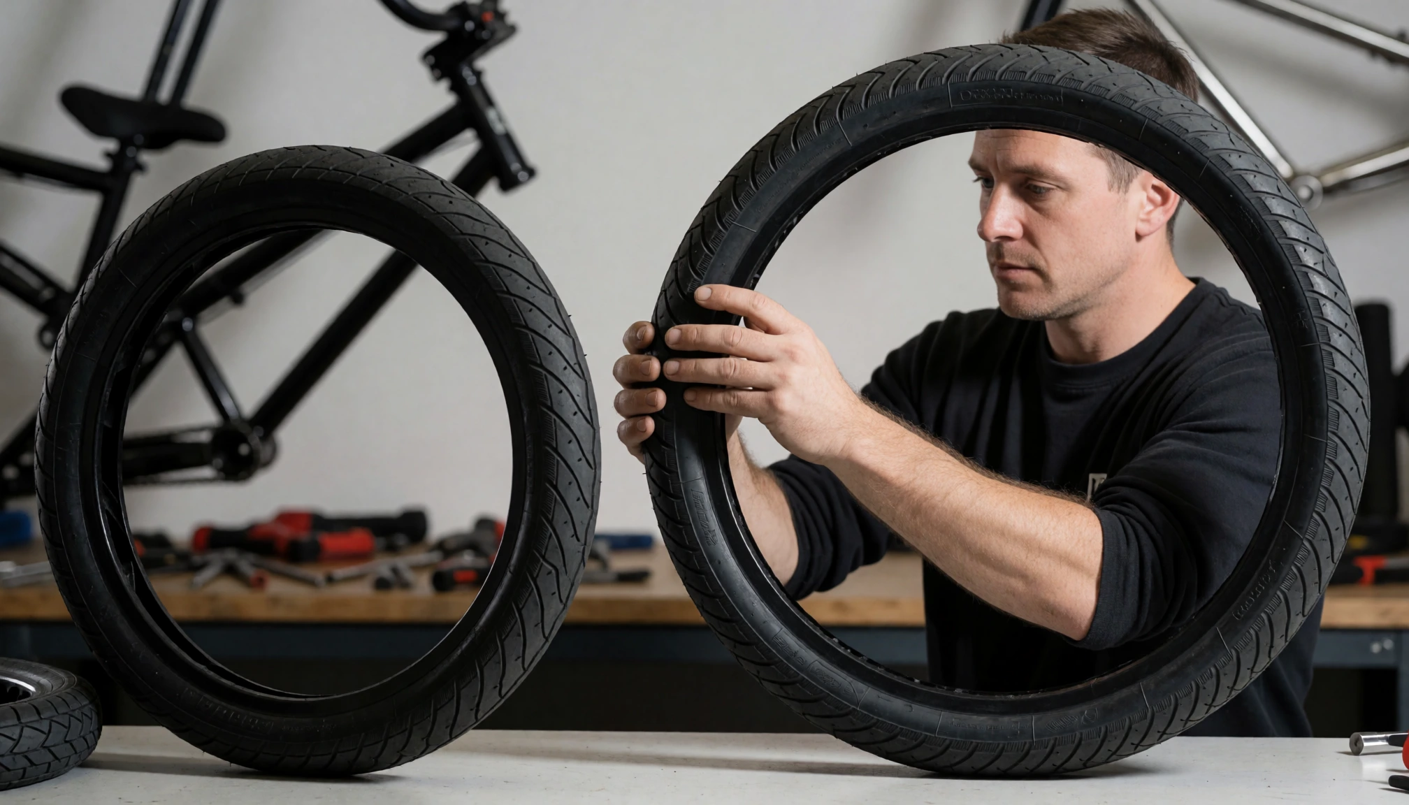 Illustration contextuelle de Distinguer les tailles et formats de pneus BMX selon l’usage et la discipline